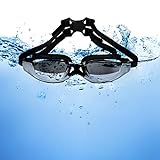 Swim Goggles, No Leaking Anti Fog UV Protection with Siamese earplugs for Adult Men Women Youth Kids