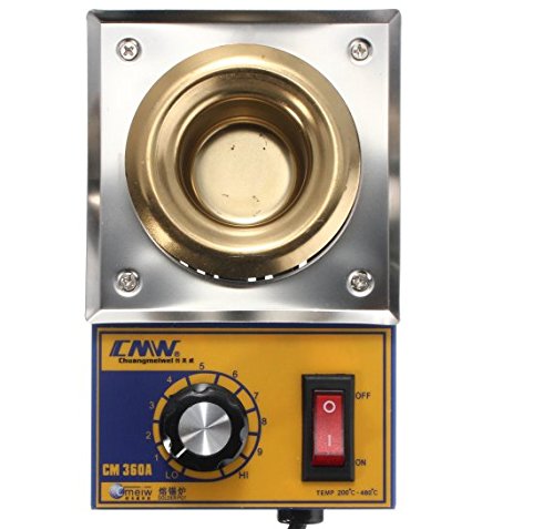 MASUNN CM360A 100W 200-480 Degree Solder Pot Soldering Desoldering Stainless Steel Plate