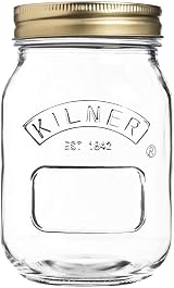 Kilner 0.5L Preserve Jar Round Glass Screw Top Lid 2-Piece Seal