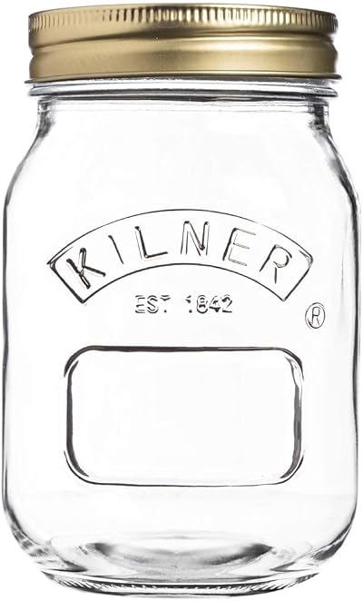 Kilner 0.5L Preserve Jar Round Glass Screw Top Lid 2-Piece Seal