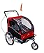 Aosom Elite 360 Swivel 2-In-1 Double Child Two-Wheel Bicycle Cargo Trailer And Jogger With 2 Safety Harnesses