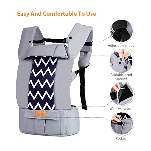image for Bable Baby Carrier, Baby Carrier Wrap 3 in 1 Ergonomic Multi-Position 