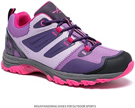 Mountbeyond Womens Waterproof Hiking Shoes Outdoor Breathable(Purple 7.5)