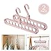 ESOUL TECHNOLOGY Pack of 6 Clothes Hangers Space Save Closet Organize Plastic Hanger Suit Pants Coat Skirt Gray