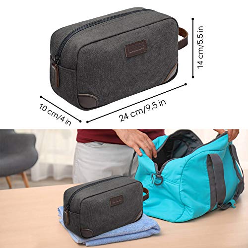 WANDF Toiletry Bag Small Nylon Dopp Kit Lightweight Shaving Bag for
