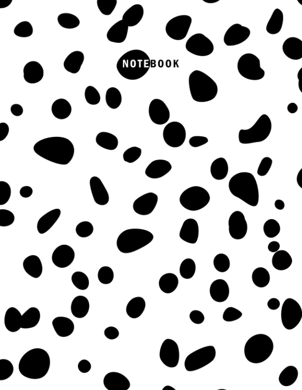 Notebook: Dalmatian Pattern Print Composition Notebook - 8.5 x 11 inches - Ruled / Lined Paper - 110 Pages