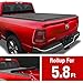 MaxMate Soft Roll-up Truck Bed Tonneau Cover Compatible with 2009-2018 Dodge Ram 1500; 2019-2025 Classic | 5'7