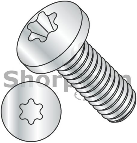 ISO 7045 Metric Six Lobe Drive Pan Machine Screw Class 4.8 Fully Threaded Zinc RoHS M4-0.7 x 20 BC-MI4207045T (Box of 2000) weight 10 Lbs