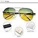 PenSee Day Night Vision Sunglasses Glasses Anti-glare Driving Eyewear Polarized Lens Rifle Frame (Rifle)