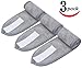 KinHwa Spa Facial Headband Adjustable Towel Headband Make Up Wrap Head Band for Face Washing, Shower, Yoga Sports 3 Pack Gray