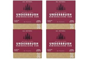 NATHAN & SONS Underbrush Cinna-Mastic Remineralizing Gum, Sugar Free Xylitol Gum With Hydroxyapatite, Supports Fresh Breath and Oral Health, Tree Sap Base, Gluten Free, No Sucralose or Aspartame, 4 Pack