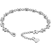 H&Beautimer Fashion Cute Little Bear Animals Bracelet For Women 925 Sterling Silver Italian Bracelet 8" Adjustable Bracelet Handmade in Italy
