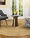 Natural Area Rugs - Round Jute Rug, Elsinore Collection, Hand Braided, Earth Friendly Natural Fiber Rug, Handmade & Reversible, Beige 5 ft