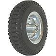 Marathon 2.80/2.50-4" Narrow Width Flat Free Hand Truck / Utility Cart Tire on Wheel, 3"Centered Hub, 1/2" Bearings
