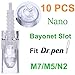 Dr. Pen Ultima M5/M7/N2 Replacement Disposable Needles Cartridges, Individually and Sealed Bags in One Box (Square Nano Needles Cartridges (10 PCS))