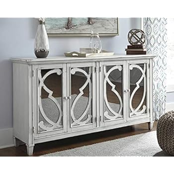 Signature Design by Ashley Mirimyn Door Accent Cabinet, 4, Gray