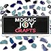Mosaic Tiles Blue Mixed Colors 11oz Ceramic Mosaic Pieces Supplies for DIY Crafts Home Decoration Assorted Shape by Mosaic Joy (Blue Mixed)