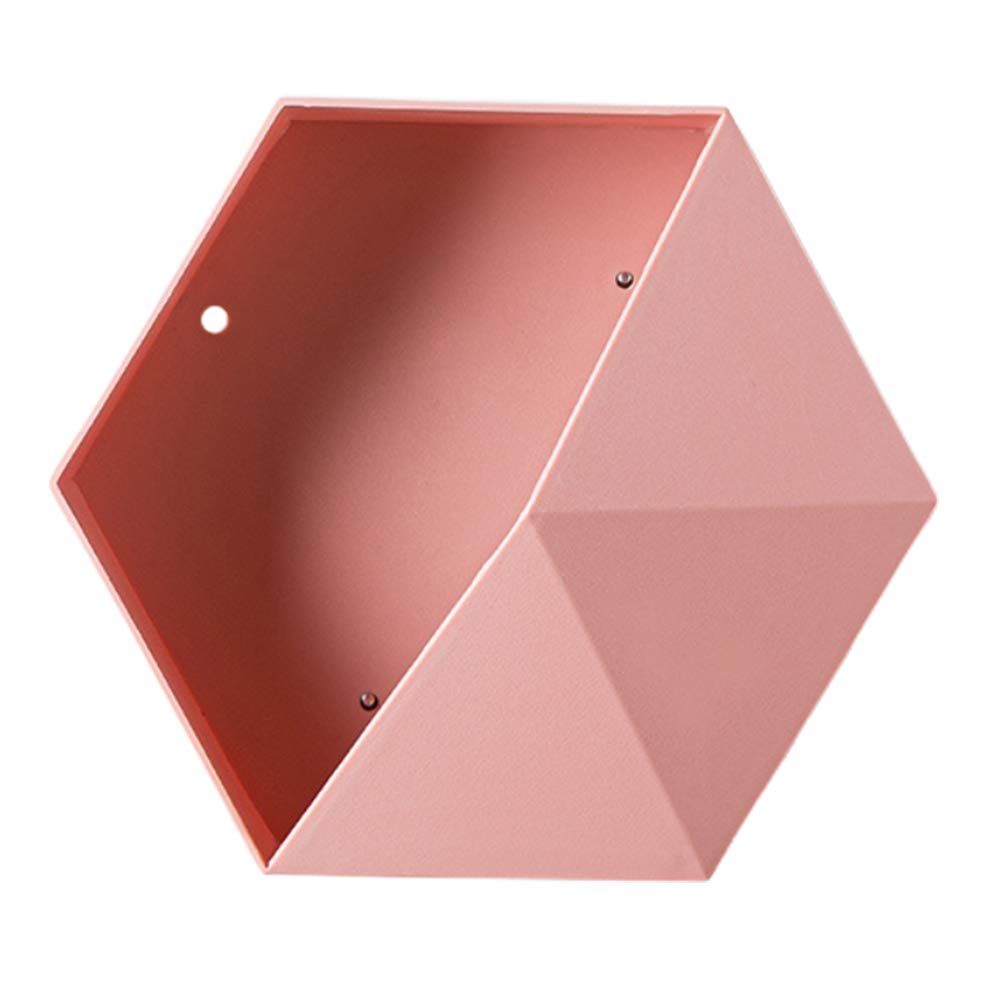 Qiekenao Hexagonal Wall Shelf, Creative Combination Geometric Hexagonal Storage Shelf Simple Geometric Wall Floating Shelf