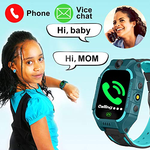 Waterproof Smart Watch for Kids GPS Tracker - Kids Smartwatch with SIM Card Inside for 3-12 Years Old Boys Girls - SOS Call Safety School Mode Games Smart Phone Watch Birthday Gifts Holiday Toy - Thumbnail 2
