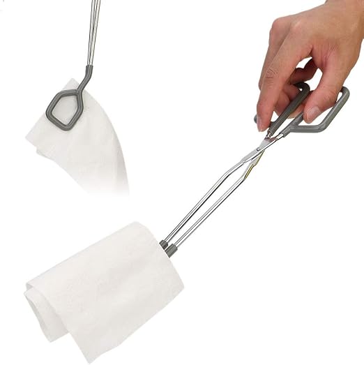 Qkiss Long Toilet Paper Tongs Toilet Aid Bathroom Wiping