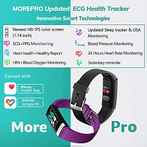 MorePro Heart Rate Monitor Blood Pressure Fitness Activity Tracker with