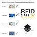 MEKU RFID Blocking Wallet Slim Front Pocket Leather Card Holder with ID Window Black