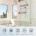 Baban Shower Squeegee Glass Squeegee Window Squeegee All-Purpose Squeegee for Bathroom/Kitchen/Car Glass/Mirror/Restaurant, Stainless Steel Squeegee with Suction Cup Hooks Holder, 9.6 Inch