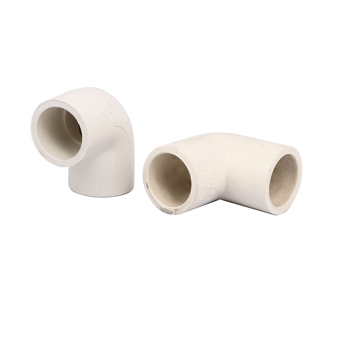 sourcingmap 20mm PVC-U 90 Degree Elbow Water Pipe Fittings Tube Joints Connectors 2pcs