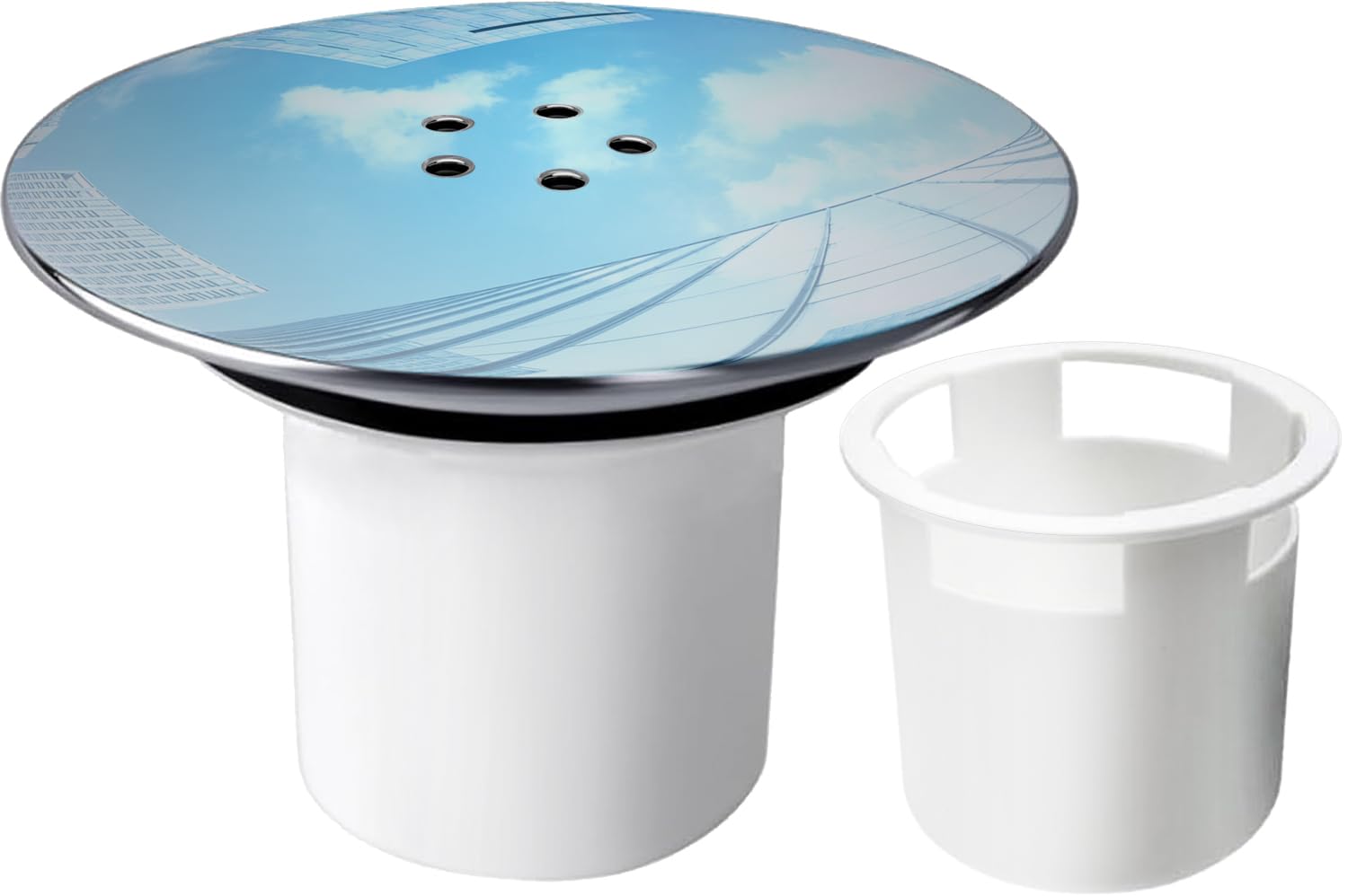 Shower Drain Cover,Trap Cover Replacement,90mm / 115mm Shower Plughole Cover,Removable Top Shower Waste Trap Cover,Top Fitting Cap Parts Fast Flow