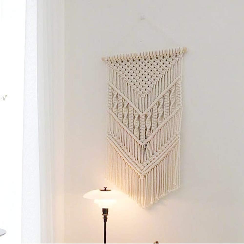 LSHCX Macrame Woven Wall Hanging Tapestry Boho Home Art Decor, 15.7" W x 23.6" L