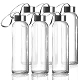 MEGALOWMART Glass Bottle Set With Strap (Pack of 6)