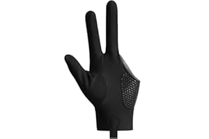 POCHY Billiard Gloves, Unisex Pool Gloves, 3 Open Finger Billiard Pool Gloves for Left Hand or Right Hand, Cue Sport Gloves, Billiards Accessories for Men Women