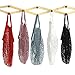 M-Aimee 5 Pack Portable Reusable Mesh Cotton Net String Bag Organizer Shopping Tote Handbag Fruit Storage Shopper