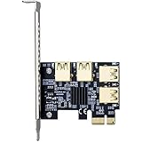 Mailiya Latest 4 in 1 PCIe Riser Adapter Board PCI-E 1x to 4 USB 3.0 PCI-E Rabbet GPU Riser Extender - Ethereum ETH/Monero XMR/Zcash ZEC Miner Mining (4 in 1)