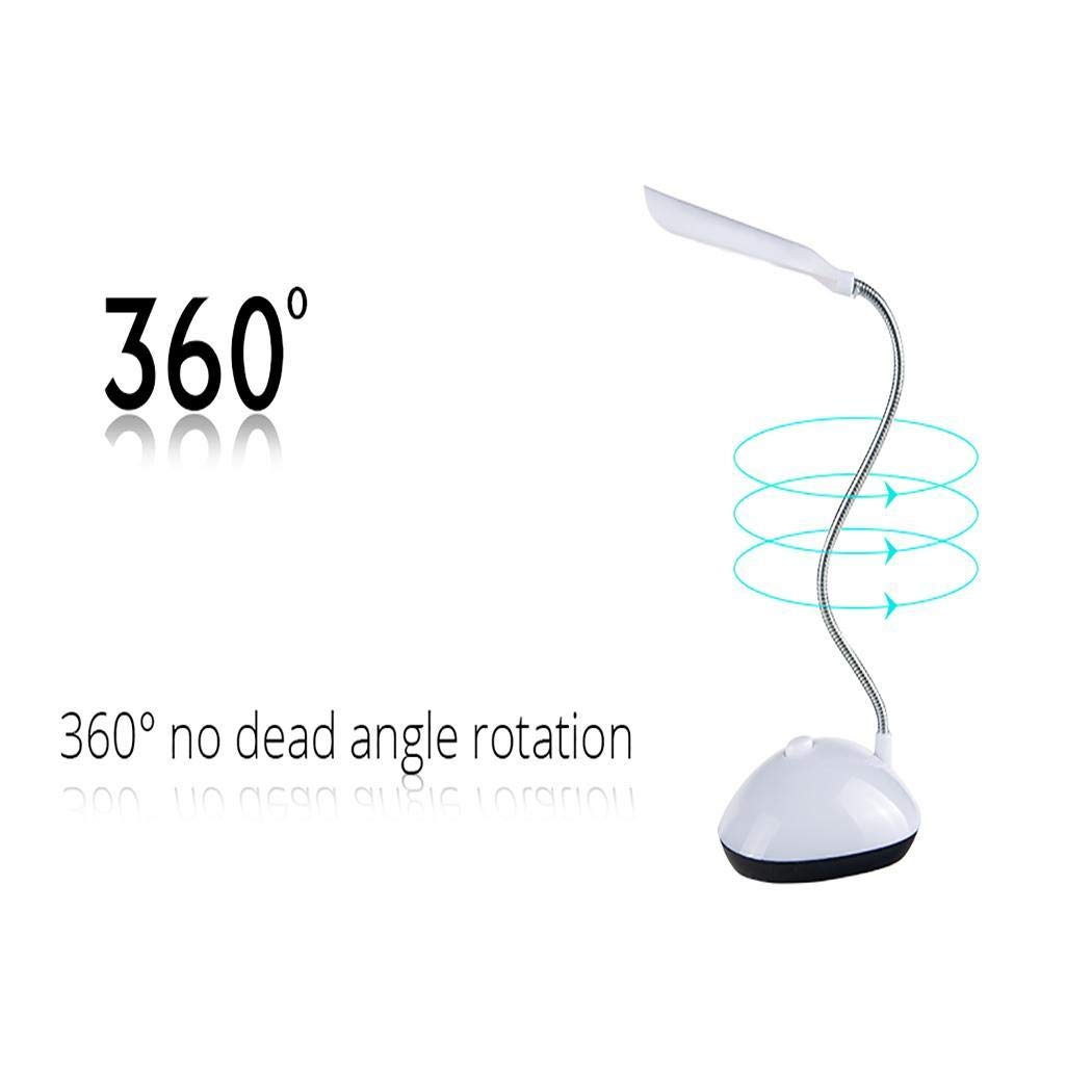 Oguine Mini LED Desk Lamp 360 Degree Rotating Eye Protection Reading Book Lights Desk Lamps