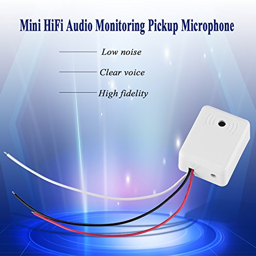 Hakeeta Mini HiFi High Sensitive Preamp Microphone Audio Pickup Device Sound Voice Pickup kit fir CCTV Camera/Security Camera System
