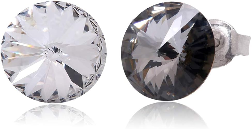 Amazon Spark メンズ ピアス 一粒 片耳 セット スワロフスキー 製クリスタル 2色セット プレゼント クリスタル シルバーナイト K1122ss39csn ピアス 通販