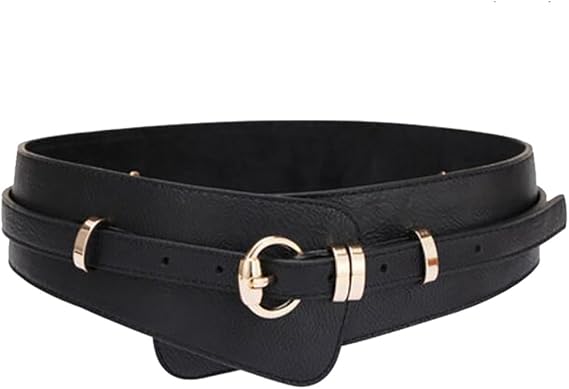 Amazon Co Jp サッシュベルト ベルト レディース ペプラム風 レザー 飾り ベルト ワイドベルト 太め ウエスト フェミニン おしゃれ かわいい M ブラック ホーム キッチン