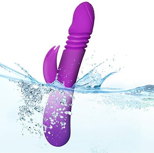 Dual Powerful Motors Wireless Wand Massager Rechargeable Silicone Unique Massager Personal Massager Handheld Wand 7 Different Settings 3 Telescopic Frequencies USB Recharging (Purple)