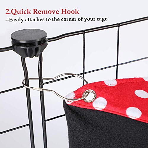 ASOCEA Small Animal Hamster Tent Hammock Pet Hideout Cage Corner Toy Accessories Hut Nest Bed Habitat Decor for Guinea Pig Chinchilla Hedgehog Rat Squirrel Ferret Dwarf Bunny