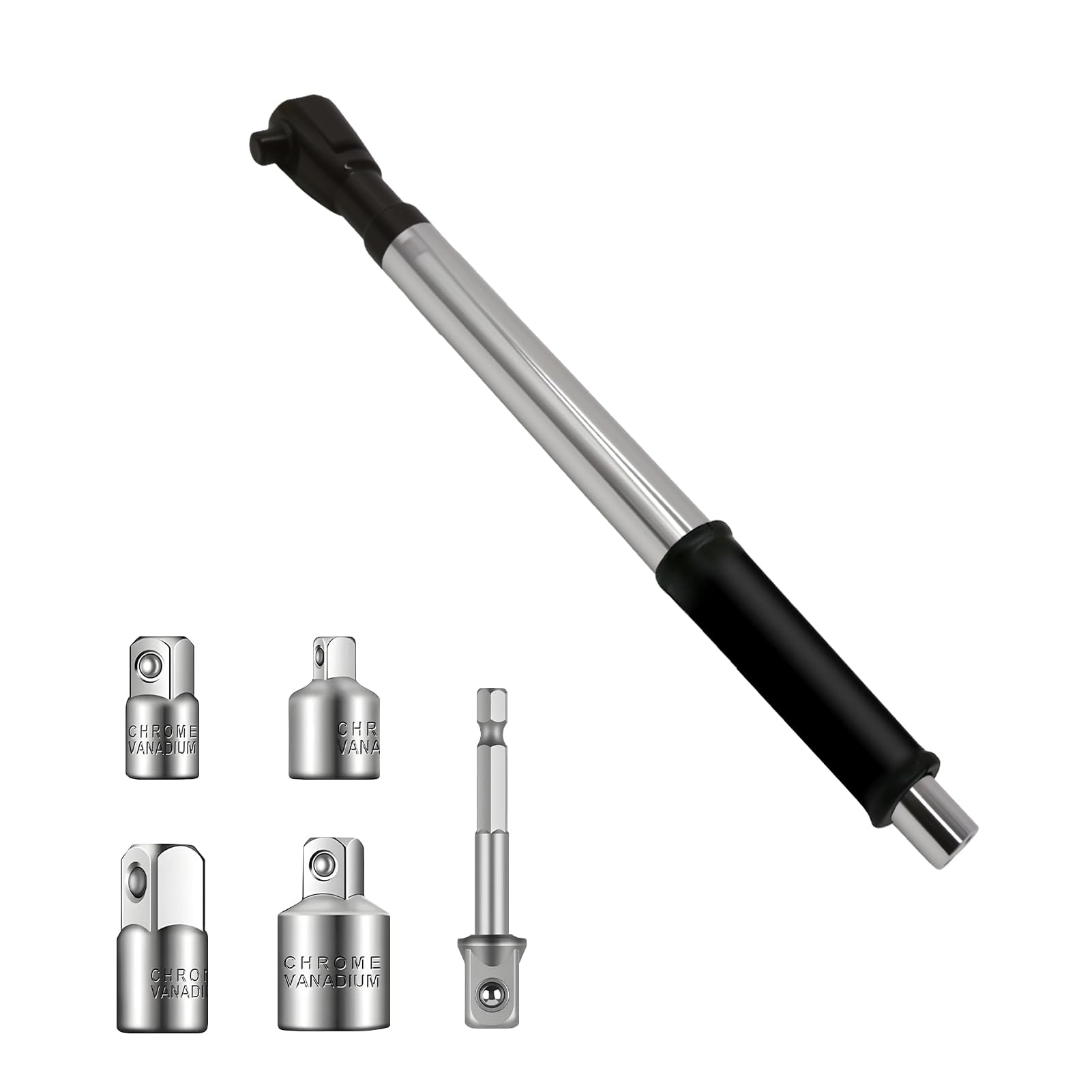 Photo 1 of 1/2" Offset Extension Wrench Impact for Electric Drill,Impact Wrench Extender with Versatile 3/8", 1/4" Square Drive Adapters Impact Ratchet Extender, for Tight Spaces