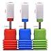 Ceramic Nail Drill Bits Set Cylindrical shaped, Nail File Bit Manicure Pedicure Drill Bits, Grinding head For Nail Buffer Dead Skin Remover Professional Nail Salon or Personal Used(3pcs)