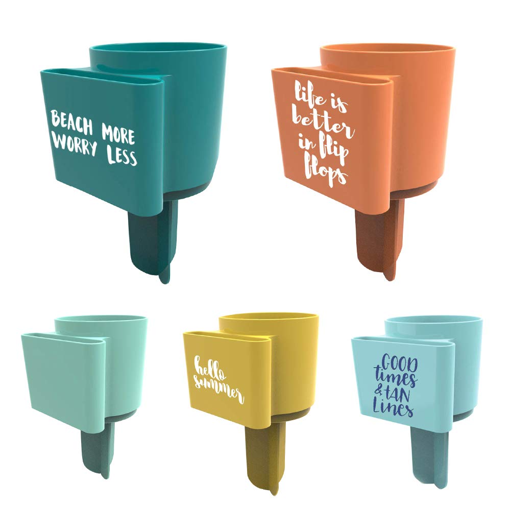 beach cup holder with pocket