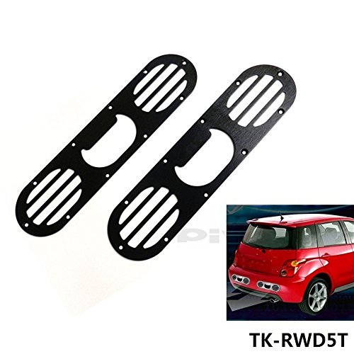 2-Pack Universal Aluminum Rear Bumper Race Diffuser – Black Anodized