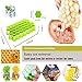 Ice Cube Trays,2 Pack Food Grade Silica Gel Flexible and BPA Free 74 Cubes Ice Trays with Lid Stackable Mini Cocktail Whiskey Ice Cube Mold Storage Containers-Green/Yellow