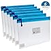 Zipper File Bags,izBuy 6Pcs A4 Size Zipper Water-Resistant PP Document Bags with Label Pocket Organizer for Term Papers,Document,Newspapers,Business Receipts,Magazines Storage