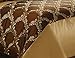 BEDnLINENS 7 Piece Comforter Set Queen- Chocolate and Gold Faux Silk Fabric Embroideried- Claremont Bed in A Bag Queen Size- Smooth and Good Gloss-1 Comforter,2 Shams,3 Decorative Pillows,1 Bedskirt