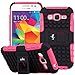 Core Prime Case, LK [Shock Absorption] Hybrid Dual Layer Armor Defender Protective Case Cover with Kickstand for Samsung Galaxy Core Prime, Hot Pink