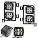 iJDMTOY Dual LED Pod Light Fog Lamp Kit For 2013-18 Dodge RAM 1500, Includes (4) 20W High Power CREE LED Cubes, Foglight Location Mounting Brackets & Wiring/Adapter Harnesses