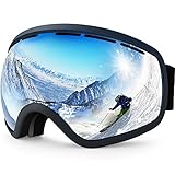 ZIONOR X10 Ski Snowboard Snow Goggles OTG for Men Women Youth Anti-fog UV Protection Helmet Compatible